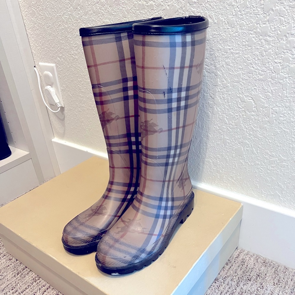 Burberry Check Rain Boots